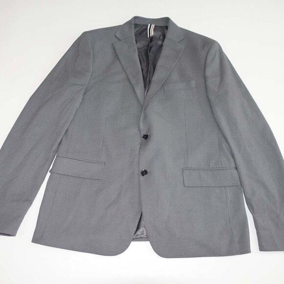 Ben Sherman Men's Slim Fit Sport Coat Size 44 Regular Gray Micro Check Jacket R - Picture 1 of 8